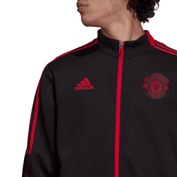 adidas Manchester United Anthem Jacket Black - Picture 3 of 6